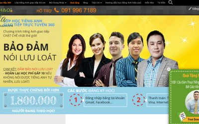 Thiết kế website học tiếng anh